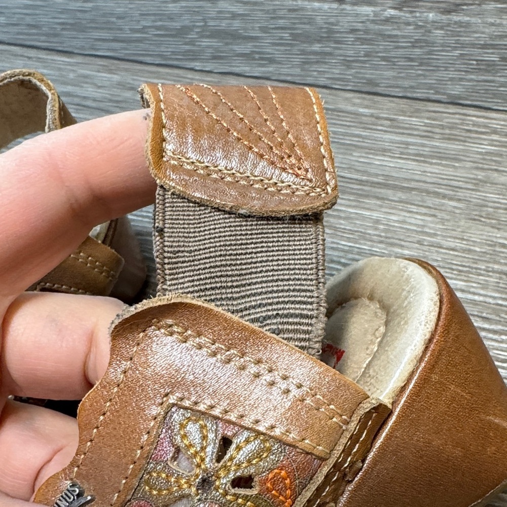 Pikolinos Brown floral Leather Slip-On Shoes size 37 (j128) - Picture 4 of 11